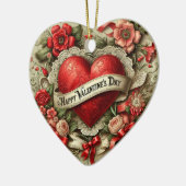 Prettige Valentijnsdag Keramisch Ornament (Links)
