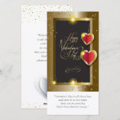 Prettige Valentijnsdag Lief Elegant Klassiek Feestdagenkaart (Voorkant / Achterkant)