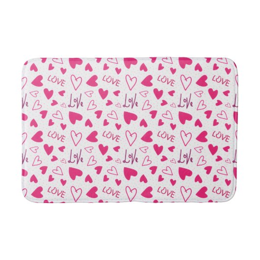 Prettige Valentijnsdag Liefste Geschenk met Rode H Badmat (Voorkant)