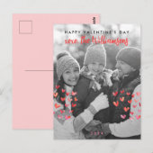 Prettige Valentijnsdag Lieve Rode Harten Familie F Briefkaart (Voorkant / Achterkant)