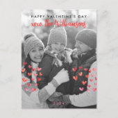 Prettige Valentijnsdag Lieve Rode Harten Familie F Briefkaart (Voorkant)