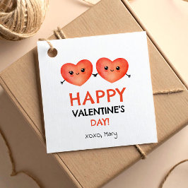 Prettige Valentijnsdag met baby hartjes koppel Bedankjes Labels
