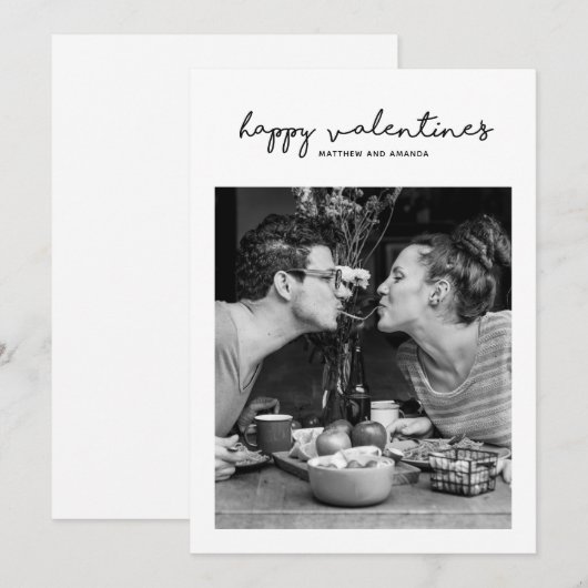 Prettige Valentijnsdag | Minimalistische Romantisc Feestdagenkaart (Voorkant / Achterkant)