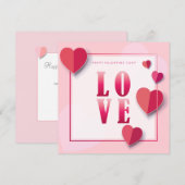 Prettige Valentijnsdag Mooie Elegante Feestdagenkaart (Voorkant / Achterkant)