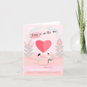 Prettige Valentijnsdag Mooie Elegante Groet Feestdagen Kaart