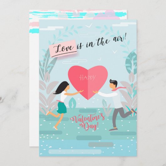 Prettige Valentijnsdag Mooie Elegante Groet Feestdagenkaart (Voorkant / Achterkant)