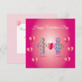 Prettige Valentijnsdag Mooie Elegante Groet Feestdagenkaart (Voorkant / Achterkant)