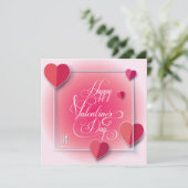 Prettige Valentijnsdag Mooie Elegante Groet Feestdagenkaart (Staand voorkant)