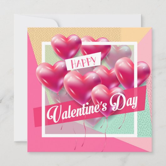 Prettige Valentijnsdag Mooie Trendy Groet Feestdagenkaart (Voorkant)