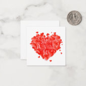 Prettige Valentijnsdag Notitiekaartje (Voorkant / Achterkant in situ)