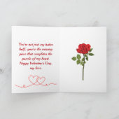 Prettige Valentijnsdag Oprechte Wensen Vouwbaar Kaart (Binnen)