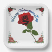 Prettige valentijnsdag papieren bordje (Voorkant)