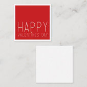 Prettige Valentijnsdag Plat Notitiekaart Notitiekaartje (Voorkant / Achterkant)
