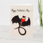 Prettige Valentijnsdag Rode Drakenhart Kaart (Voorkant)