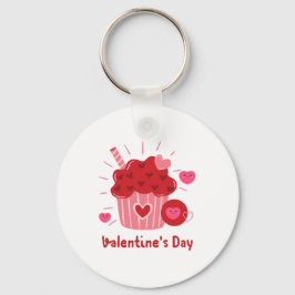 Prettige Valentijnsdag - Rode Hartjes Mooie Afbeel Sleutelhanger