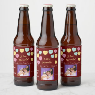 Prettige Valentijnsdag Rode Te Amo Mamacita Bier Etiket