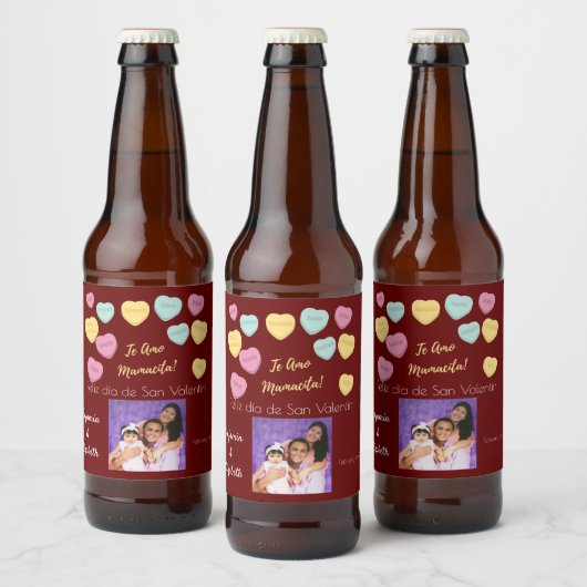 Prettige Valentijnsdag Rode Te Amo Mamacita Bier Etiket (Flessen)