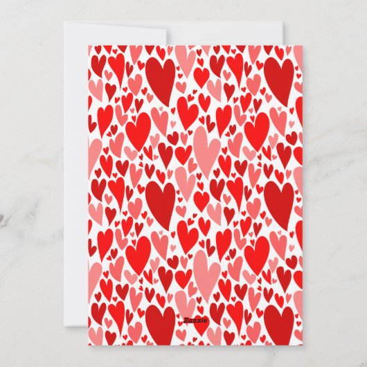 Prettige Valentijnsdag Rood Hart Paar Foto Feestdagenkaart (Achterkant)