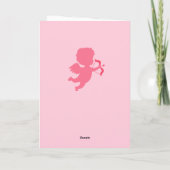 Prettige Valentijnsdag Roze Vouwbare Kaart (Achterkant)