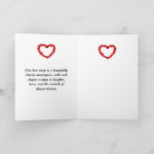 Prettige Valentijnsdag Roze Vouwbare Kaart (Binnen)