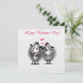 Prettige Valentijnsdag Schattige Lieve Schapen Gro Feestdagenkaart (Staand voorkant)