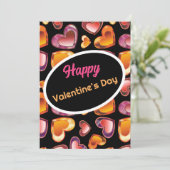 Prettige Valentijnsdag Schitterende Gradiënt Edels Feestdagenkaart (Staand voorkant)