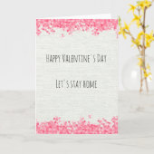 Prettige Valentijnsdag Sociale Afstand Quarantaine Kaart (Gele Bloem)