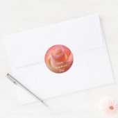 Prettige Valentijnsdag! stickers Roze Roos Bloem (Envelop)