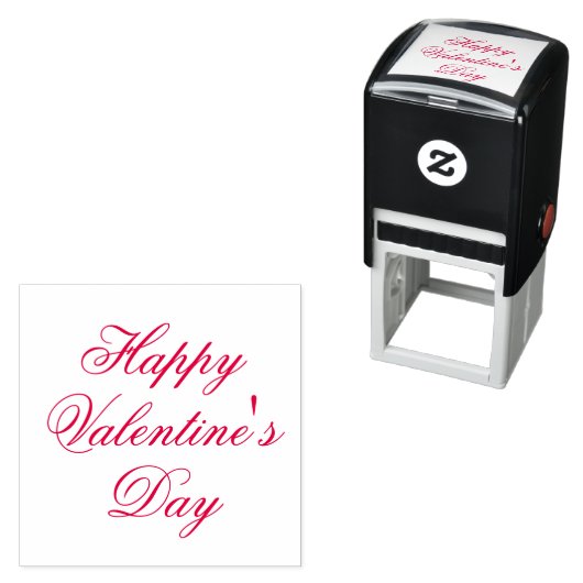 Prettige Valentijnsdag Stijlvolle Tekst Zelfinktende Stempel (In situ)