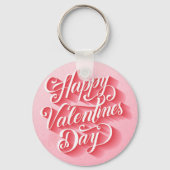 Prettige Valentijnsdag Typografie-23197 Sleutelhanger (Achterkant)