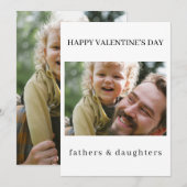 Prettige Valentijnsdag Vader en Dochter Liefde Feestdagenkaart (Voorkant / Achterkant)