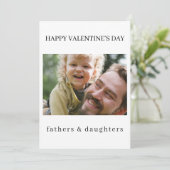Prettige Valentijnsdag Vader en Dochter Liefde Feestdagenkaart (Staand voorkant)