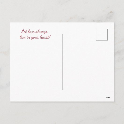 Prettige Valentijnsdag! Valentijnkaart. Feestdagenkaart (Achterkant)