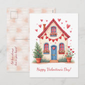 Prettige Valentijnsdag! Valentijnkaart. Feestdagenkaart (Voorkant / Achterkant)