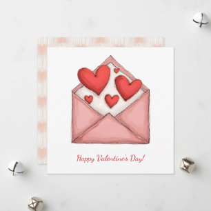 Prettige Valentijnsdag! Valentijnkaart. Feestdagenkaart