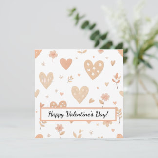 Prettige Valentijnsdag! Valentijnkaart. Feestdagenkaart