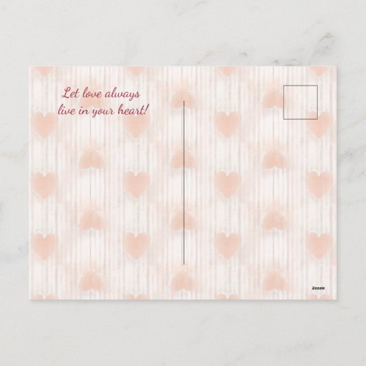 Prettige Valentijnsdag! Valentijnkaart. Feestdagenkaart (Achterkant)