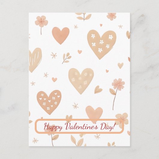 Prettige Valentijnsdag! Valentijnkaart. Feestdagenkaart (Voorkant)