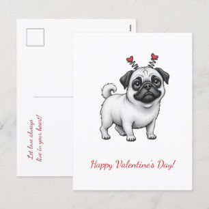 Prettige Valentijnsdag! Valentijnskaart. Feestdagenkaart