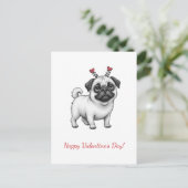 Prettige Valentijnsdag! Valentijnskaart. Feestdagenkaart (Staand voorkant)