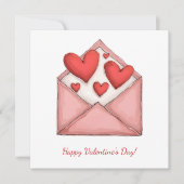 Prettige Valentijnsdag! Valentijnskaart. Feestdagenkaart (Voorkant)