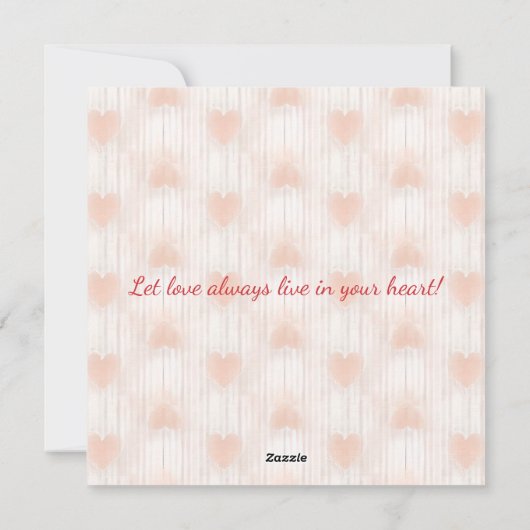 Prettige Valentijnsdag! Valentijnskaart. Feestdagenkaart (Achterkant)