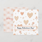 Prettige Valentijnsdag! Valentijnskaart. Feestdagenkaart (Voorkant / Achterkant)