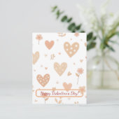 Prettige Valentijnsdag! Valentijnskaart. Feestdagenkaart (Staand voorkant)