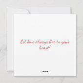 Prettige Valentijnsdag! Valentijnskaart. Feestdagenkaart (Achterkant)