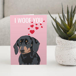Prettige Valentijnsdag Van de Hond | Dachshund Kaart