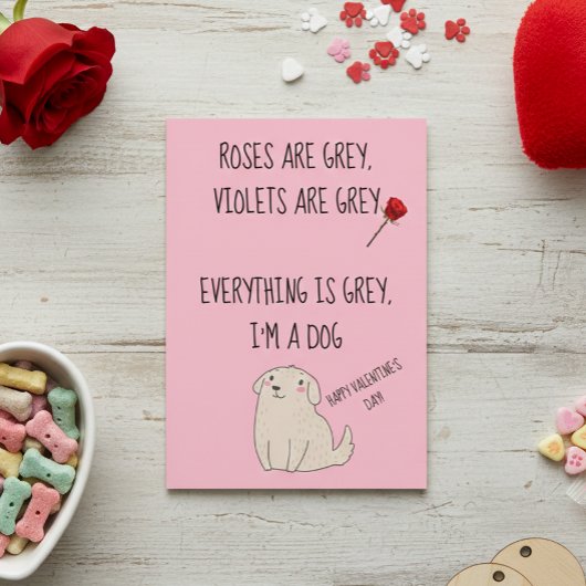 Prettige Valentijnsdag van de hond Kaart