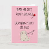 Prettige Valentijnsdag van de hond Kaart (Voorkant)