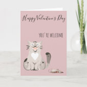 Prettige Valentijnsdag Van Grappige Kat Kaart (Voorkant)