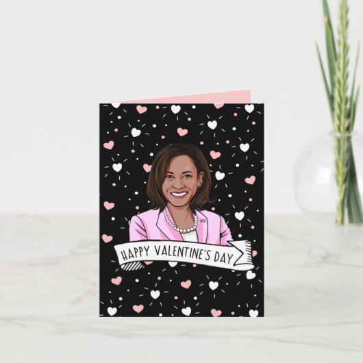 Prettige Valentijnsdag van Kamala Harris Kaart (Voorkant)